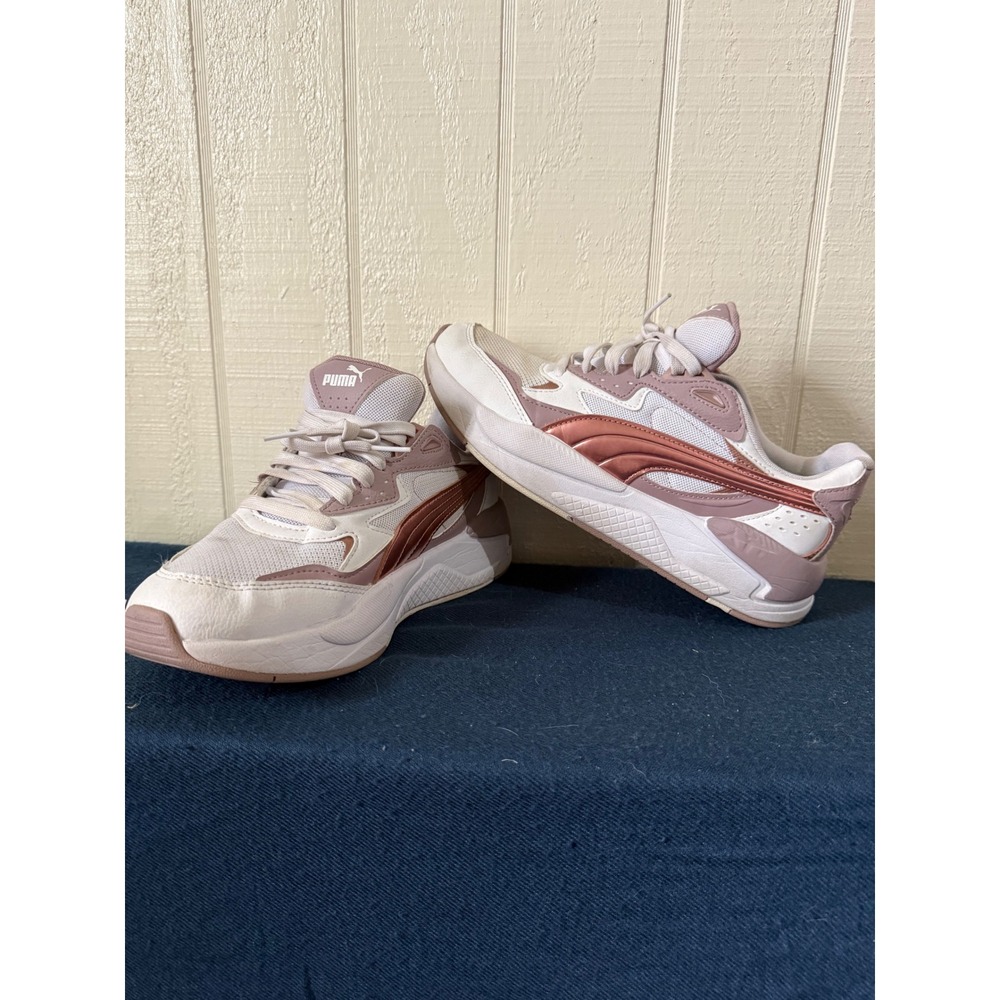 Puma X-Ray Speed Lite Womens Sneakers White Rose Gold Mauve 387298-01 Size 9